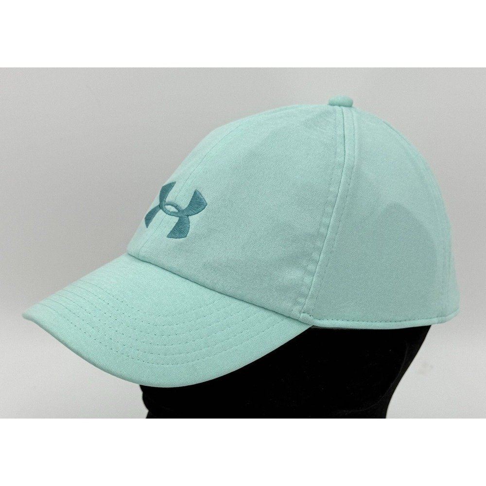 Under Armour HEATGEAR Hat Cap Heather‎ Aqua 1306297 Strapback Golf New NWOT